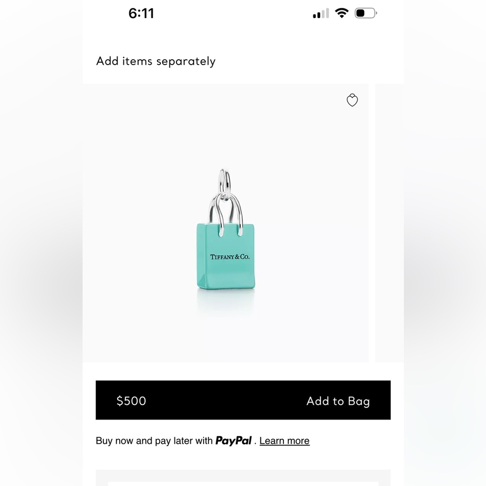 Tiffany’s c necklace pendant